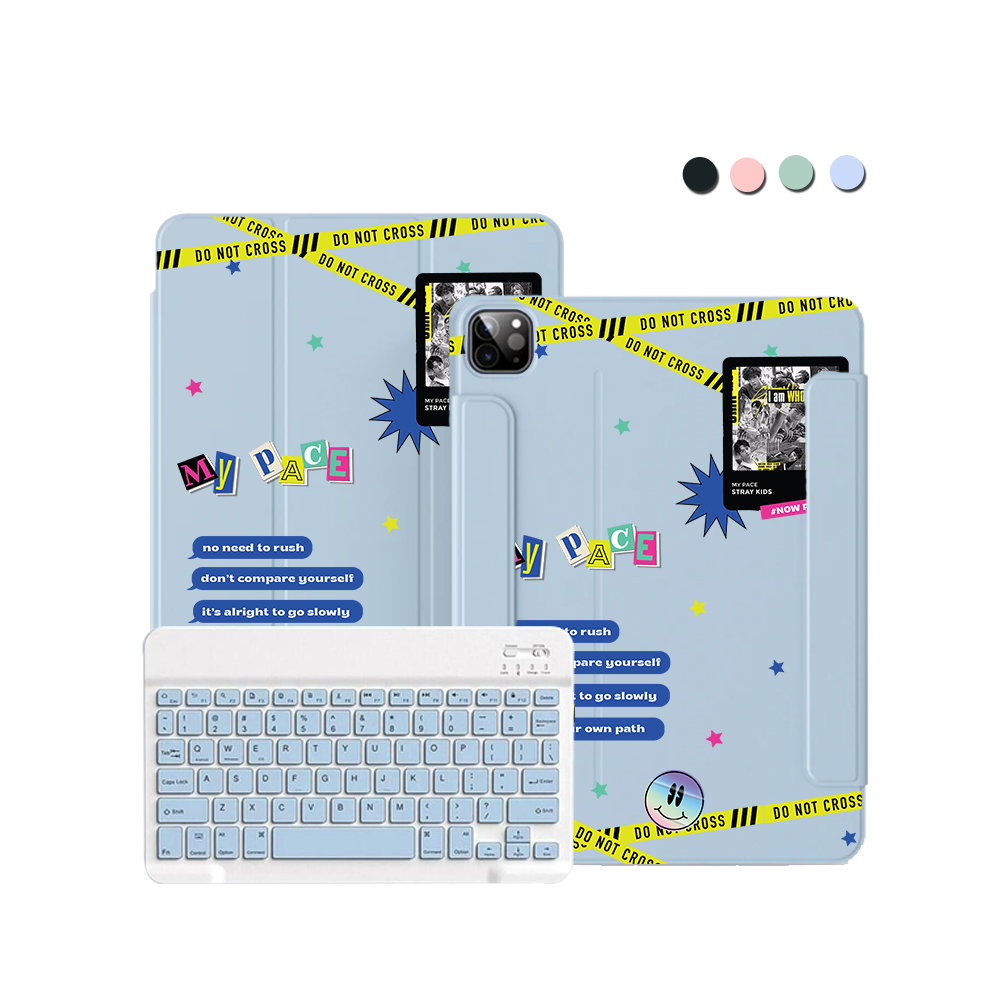 ฝาพับคีย์บอร์ดไร้สายสำหรับ iPad / Android Tab - Stray Kids My Pace