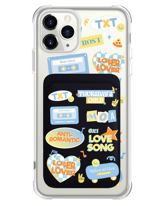 حافظة محفظة مغناطيسية للآيفون - مجموعة ملصقات TXT