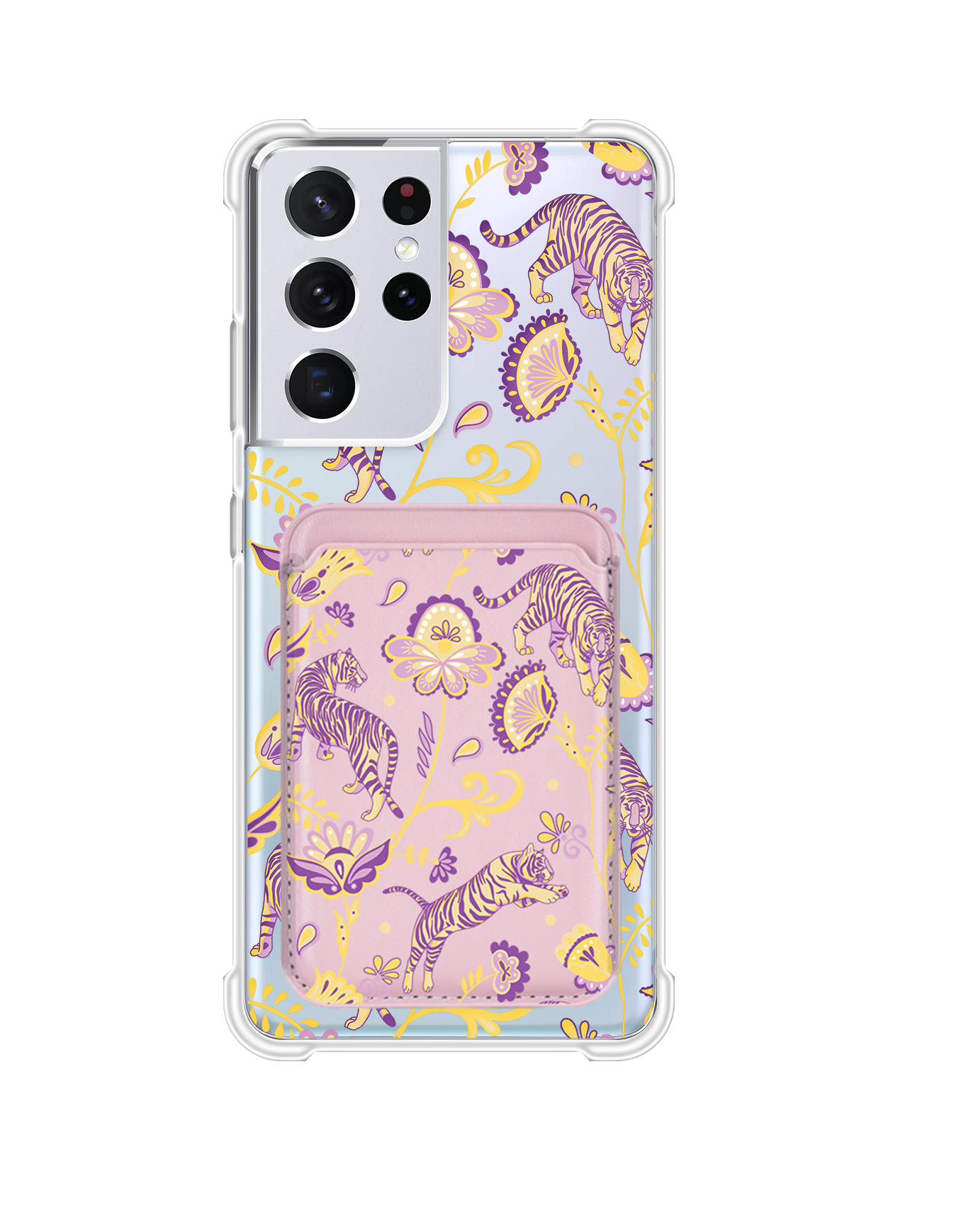 เคสกระเป๋าสตางค์แม่เหล็กสำหรับ Android - Tiger & Floral 4.0