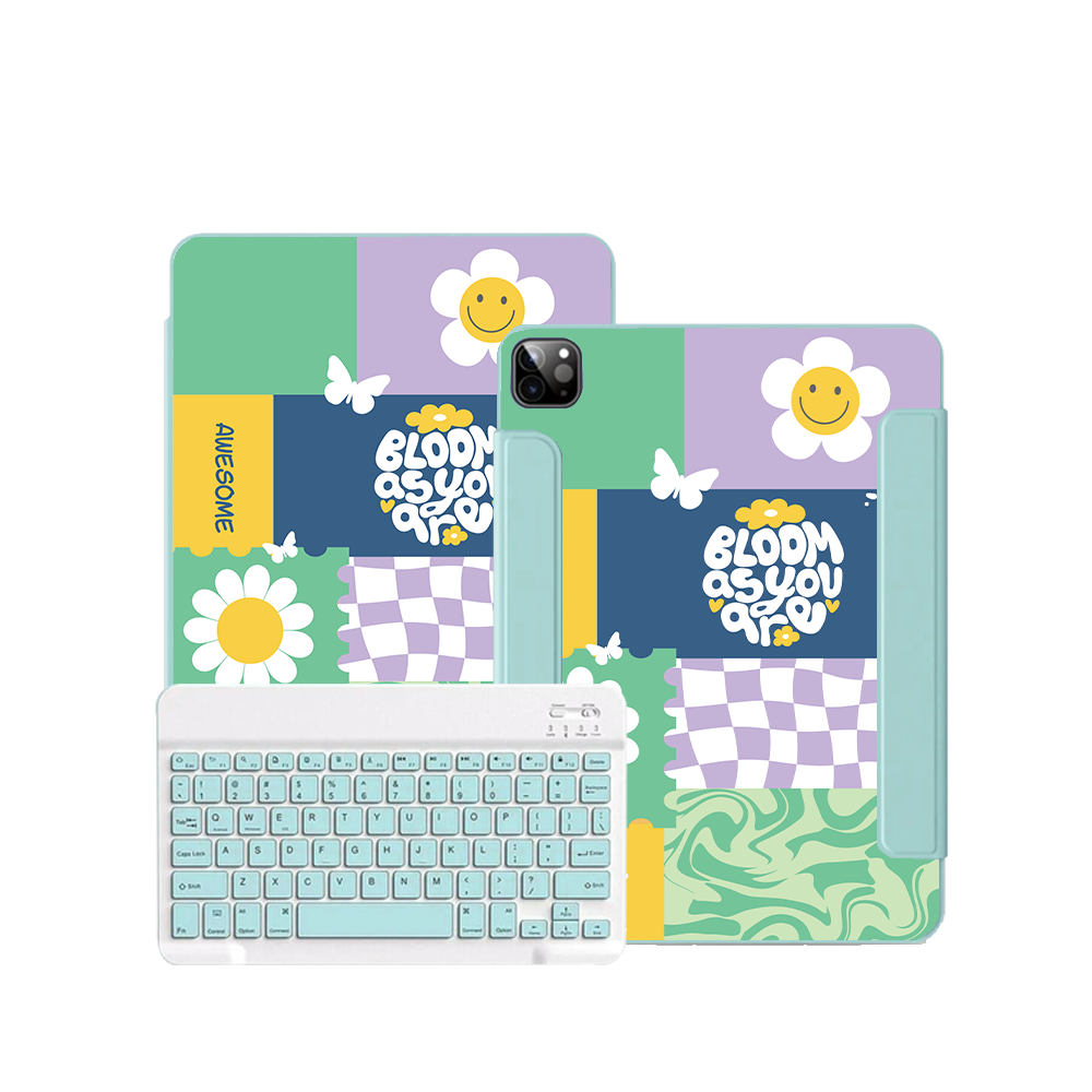 ฝาพับคีย์บอร์ดไร้สายสำหรับ iPad / Android - คำคมนามธรรม 2.0