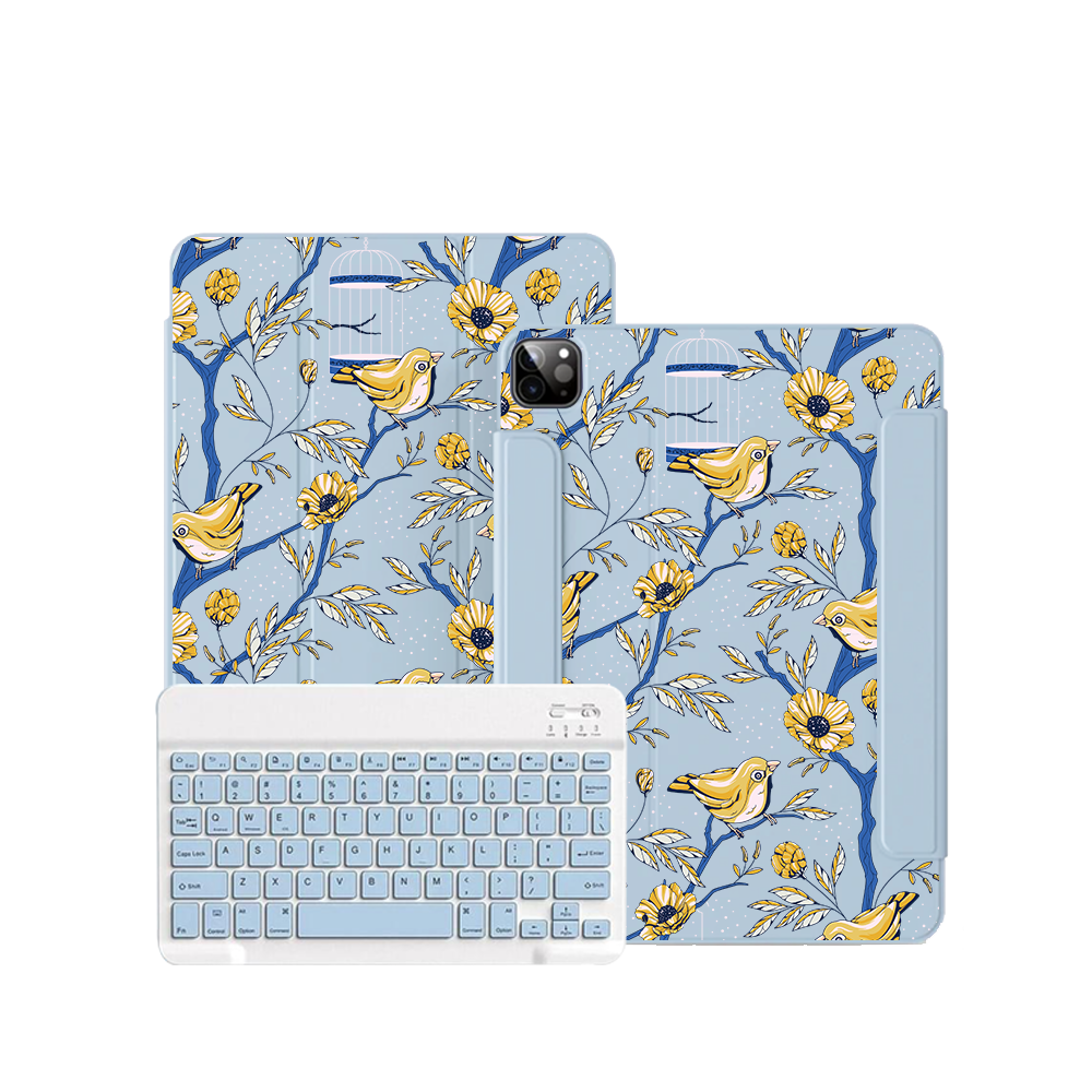 غطاء لوحة مفاتيح لاسلكية لجهاز iPad / Android Tab - Lovebird 16.0