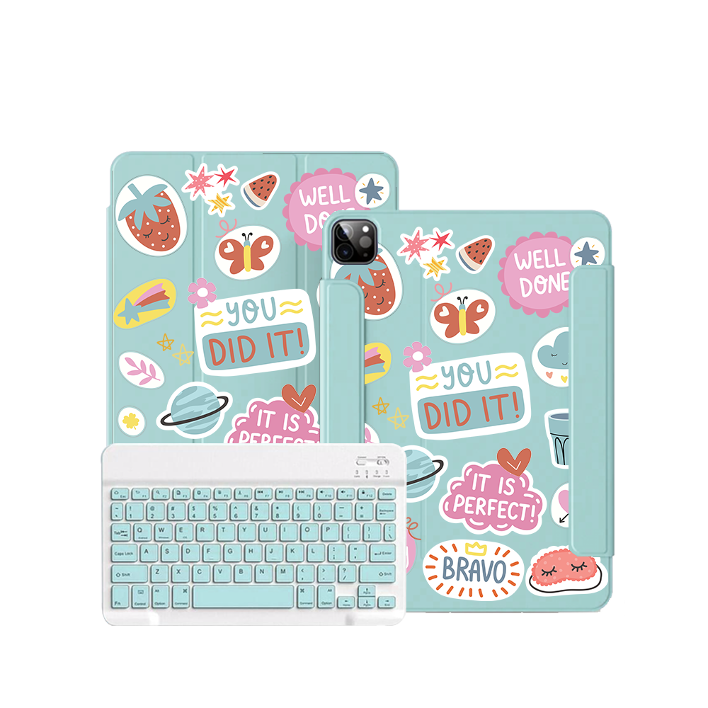 สติ๊กเกอร์ลายแรงบันดาลใจสำหรับ iPad / Android Tab Wireless Keyboard Flipcover 1.0