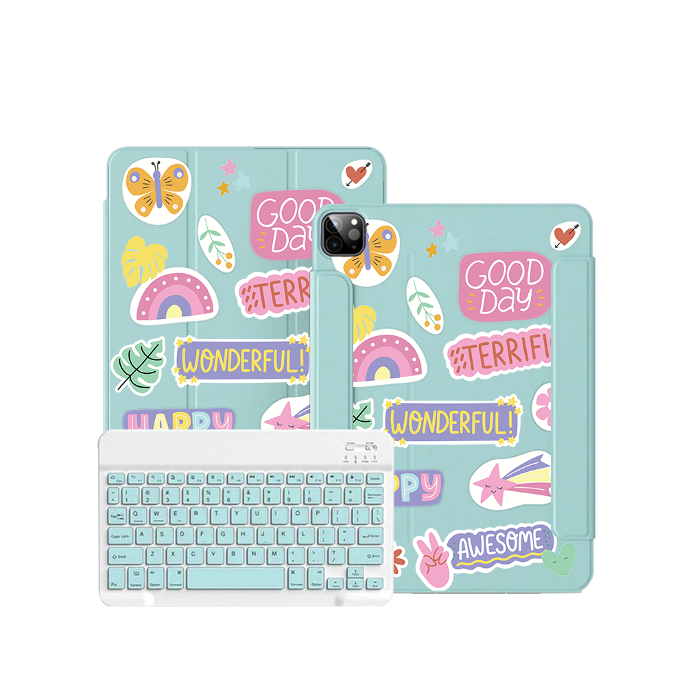 สติ๊กเกอร์ลายแรงบันดาลใจสำหรับ iPad / Android Tab Wireless Keyboard Flipcover 2.0
