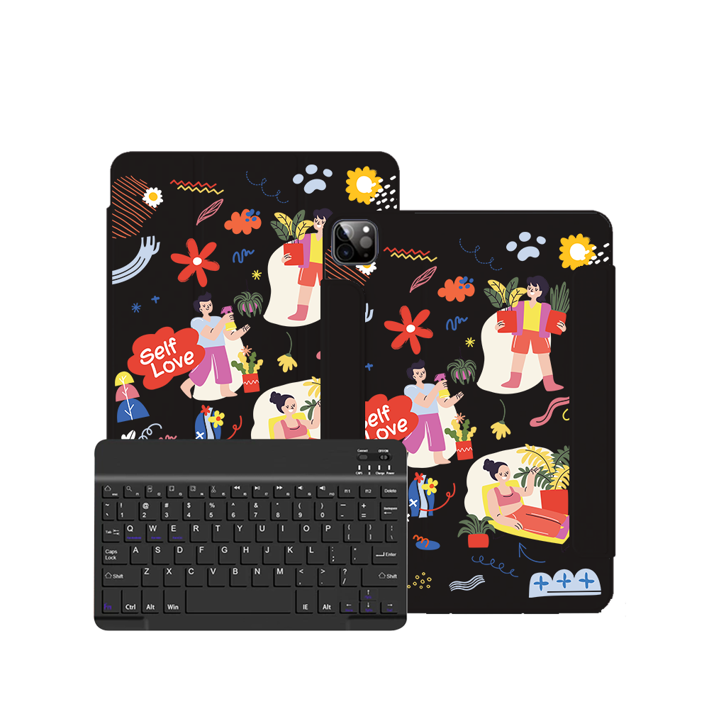 สติ๊กเกอร์ Self Love สำหรับ iPad / Android คีย์บอร์ดไร้สายแบบพลิกได้ แพ็ค 1.0