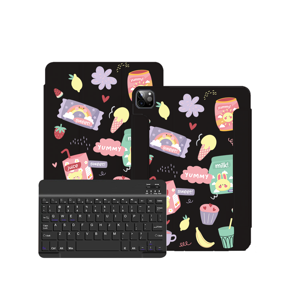 ฝาพับคีย์บอร์ดไร้สายสำหรับ iPad / Android - สีหวานอร่อย