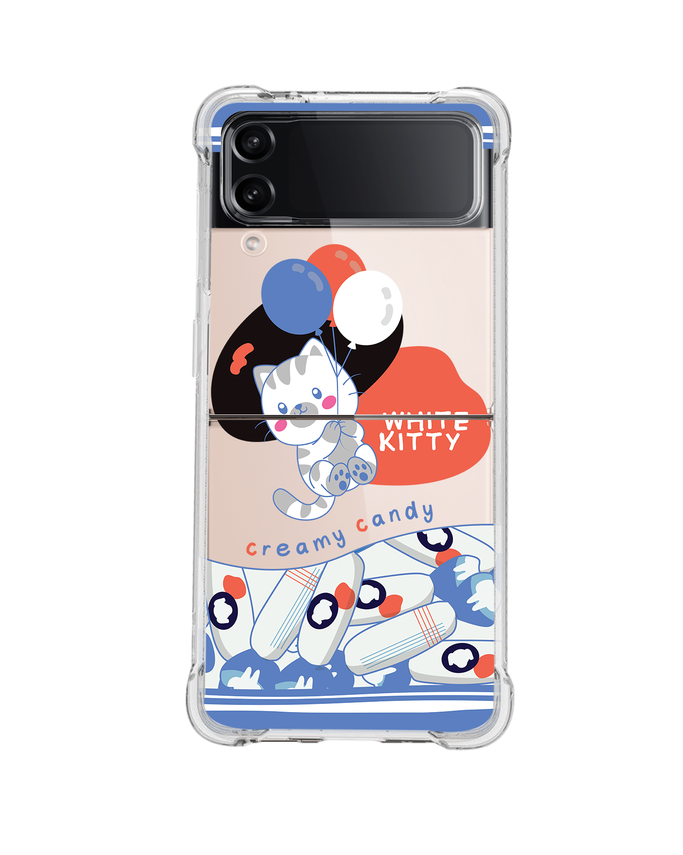 Android Flip / Fold Rearguard Hybrid - White Kitty