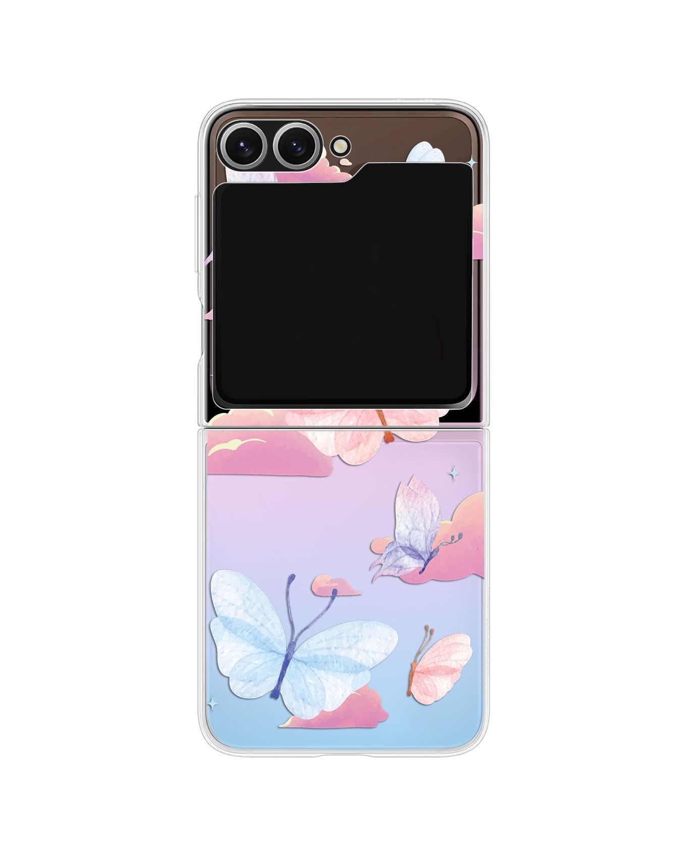 Android Flip / Fold Rearguard Holo - Butterfly & Clouds