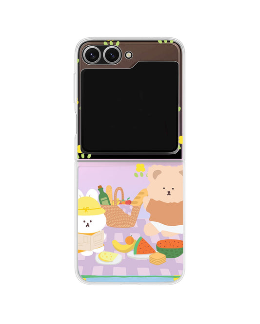 واقي خلفي قابل للطي/التقليب يعمل بنظام أندرويد - لون بنفسجي نزهة