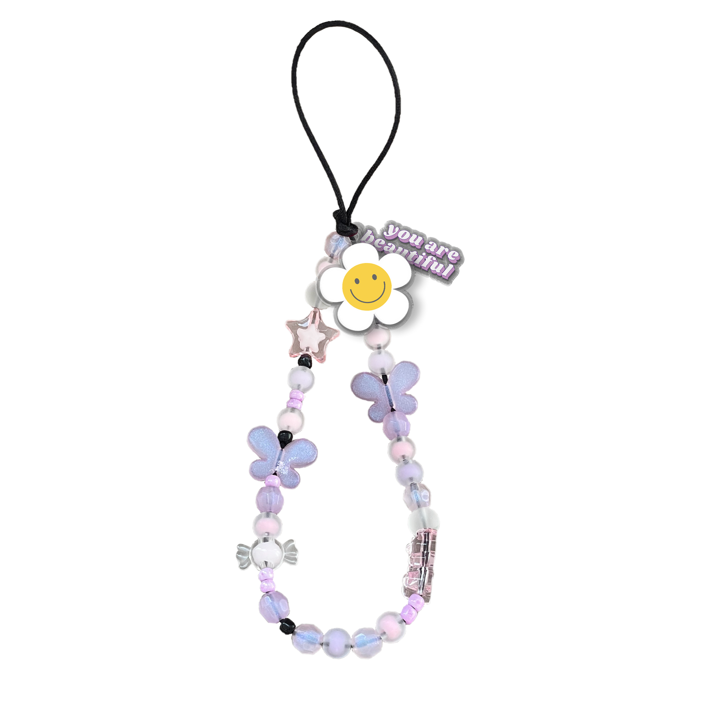 Beaded Strap with Acrylic Charm - Abstract Quotes 5.0 & 6.0