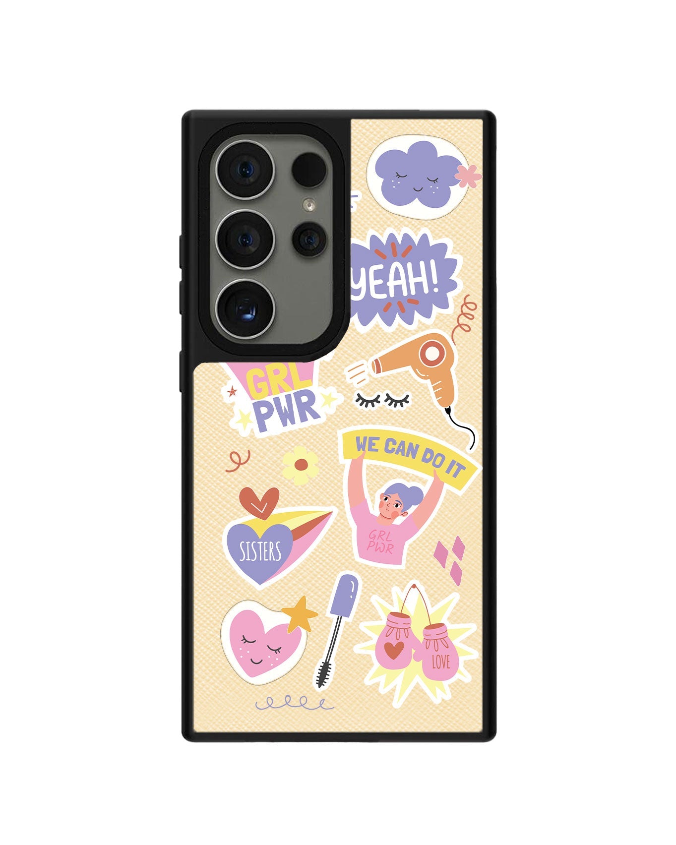 Android Leather Grip - Girl Power Sticker Pack