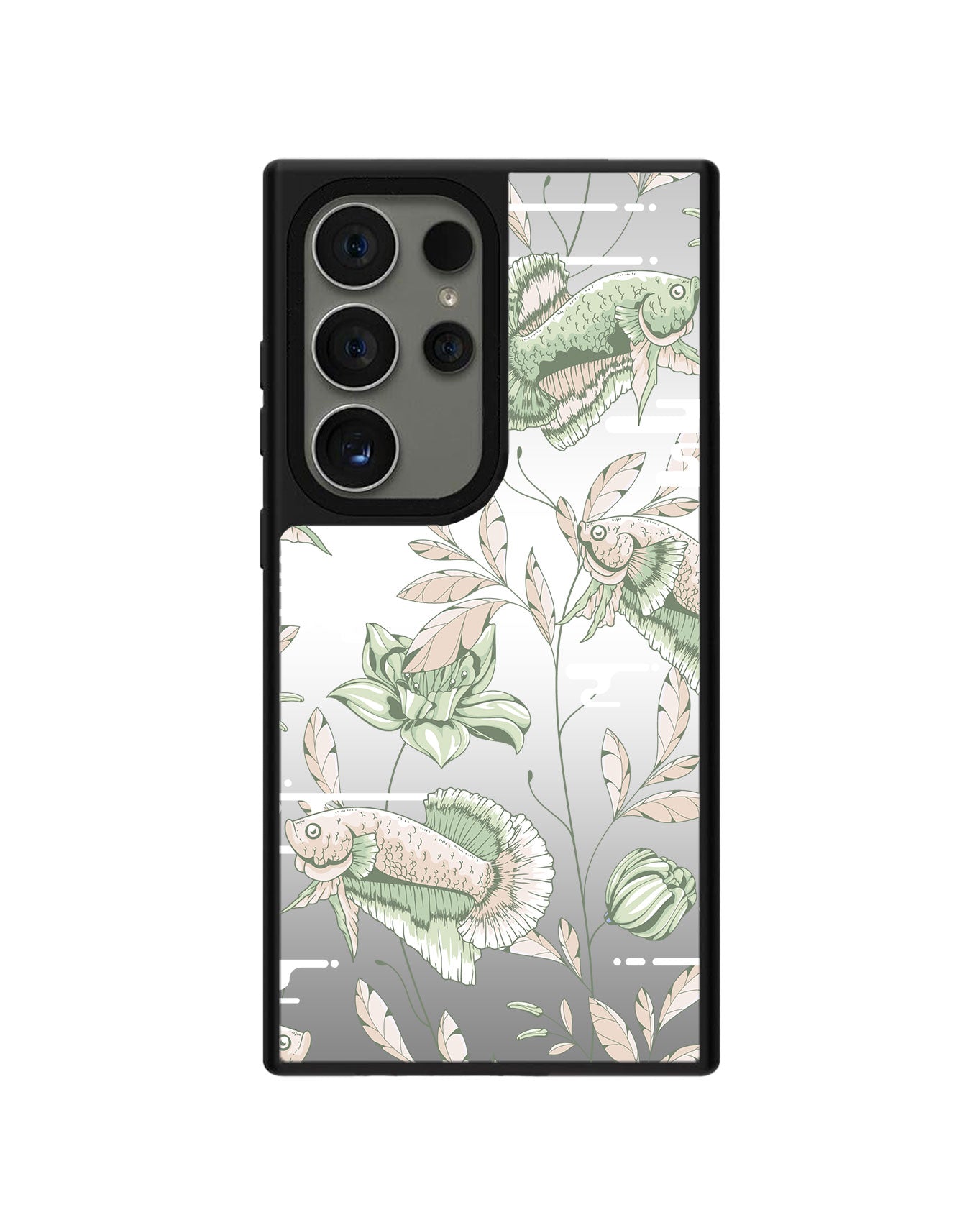 Android Mirror Grip - ปลาและดอกไม้ 6.0