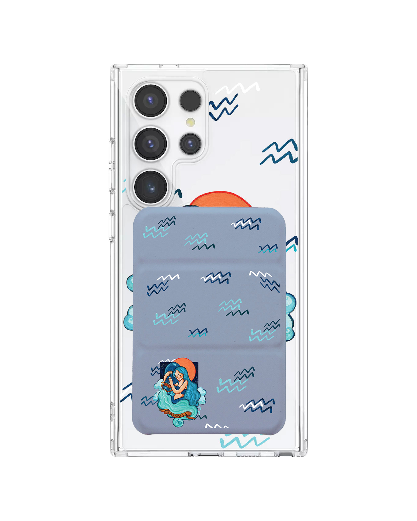 เคสกระเป๋าสตางค์พับสามทบแบบแม่เหล็กสำหรับ Android - Aquarius