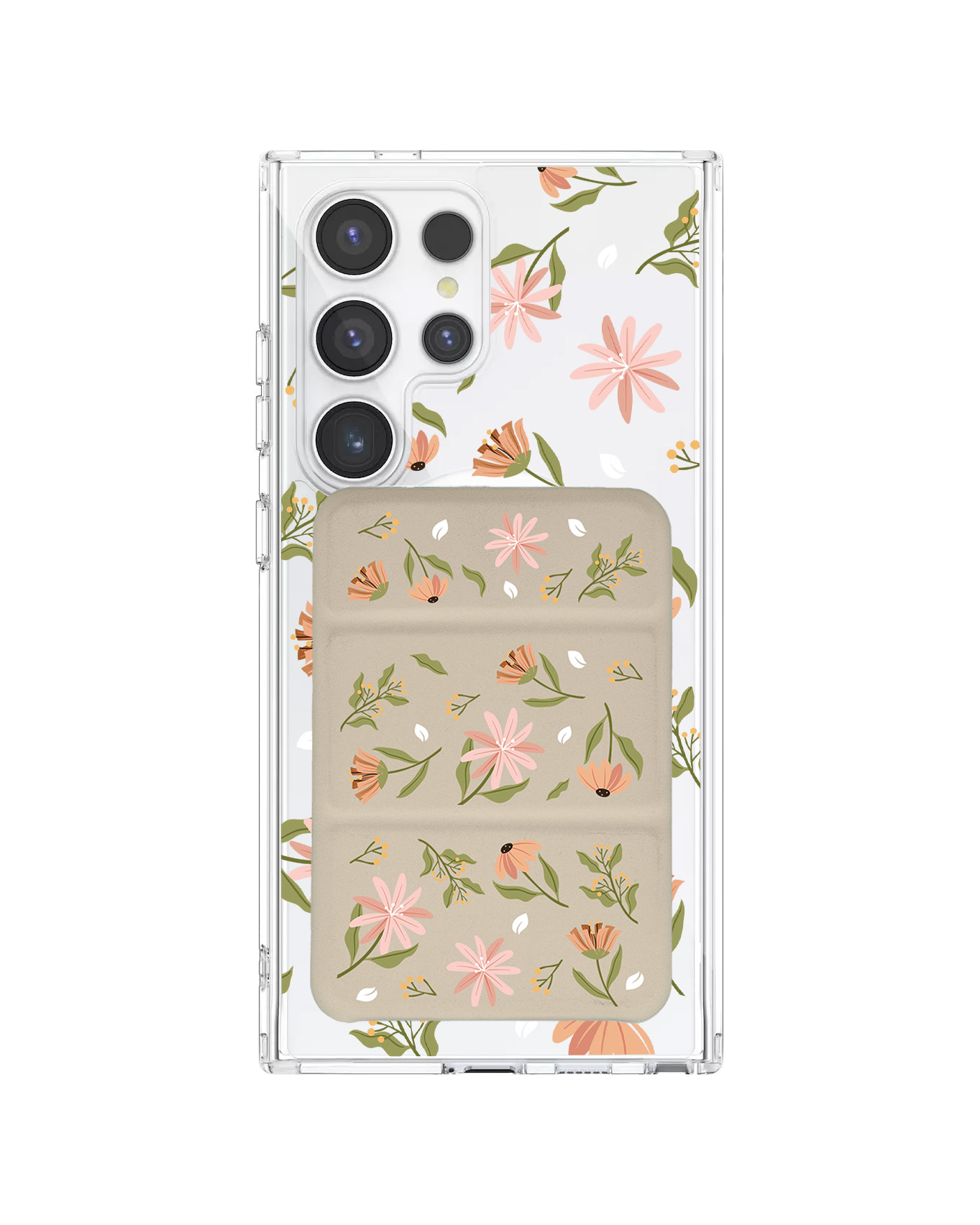 เคสกระเป๋าสตางค์พับสามทบแบบแม่เหล็กสำหรับ Android - Cosmos Flower