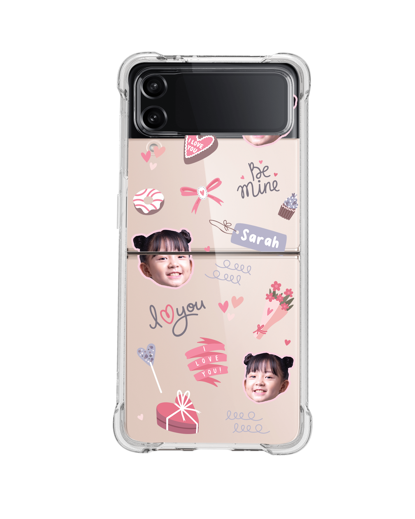 Android Flip / Fold Rearguard Hybrid - Face Grid Lovely