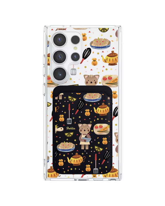 Android Magnetic Wallet Case - Cooking Cat