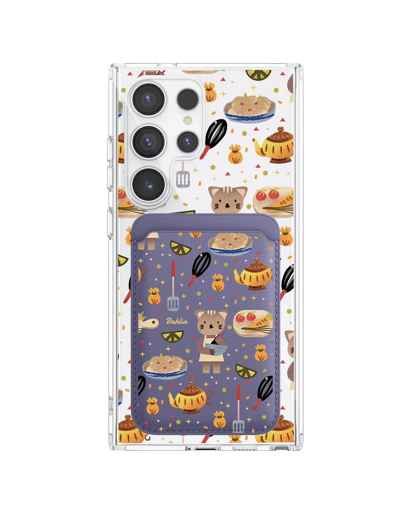 Android Magnetic Wallet Case - Cooking Cat