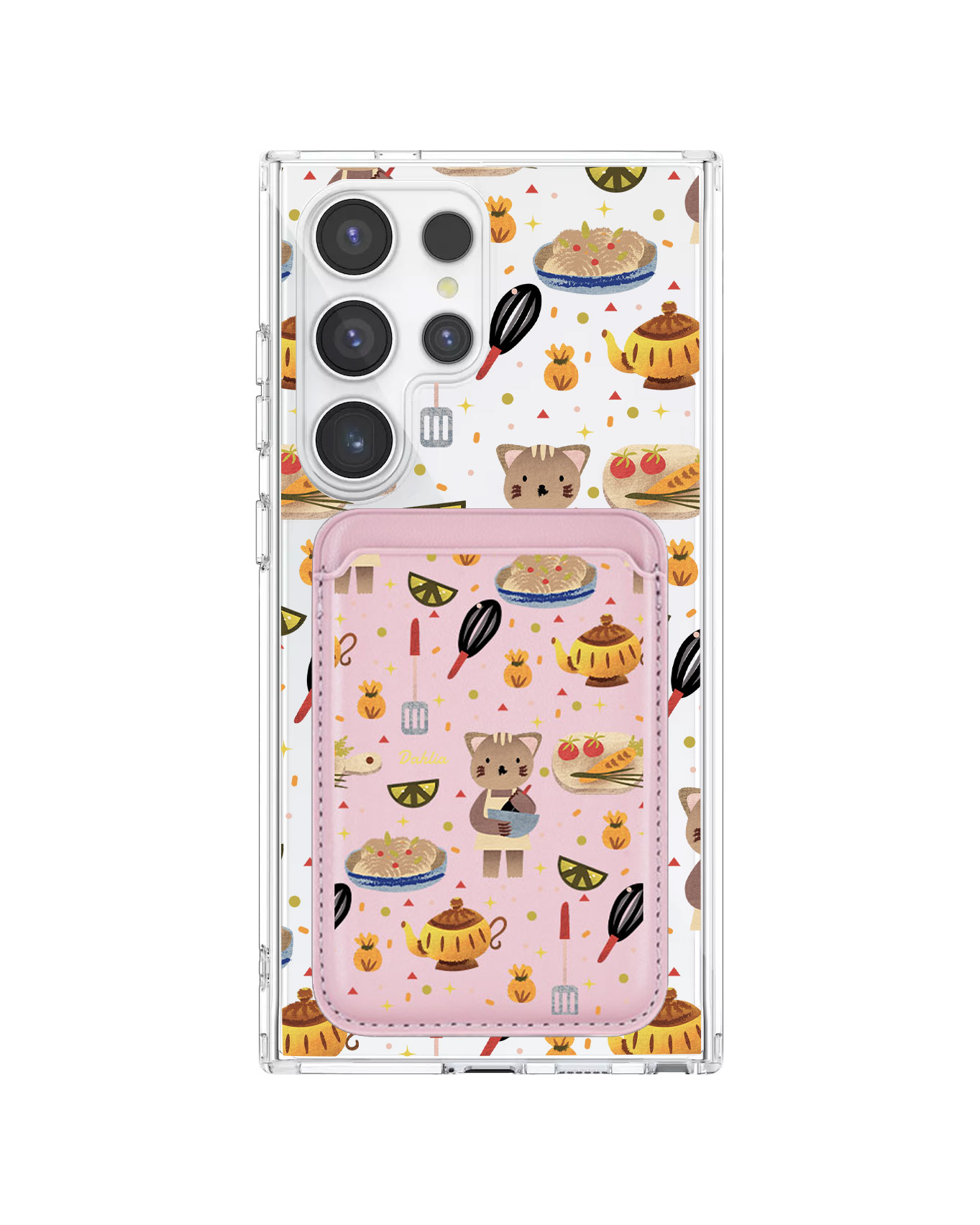 Android Magnetic Wallet Case - Cooking Cat