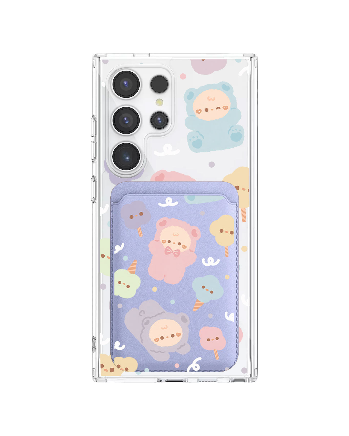 Android Magnetic Wallet Case - Cotton Teddy