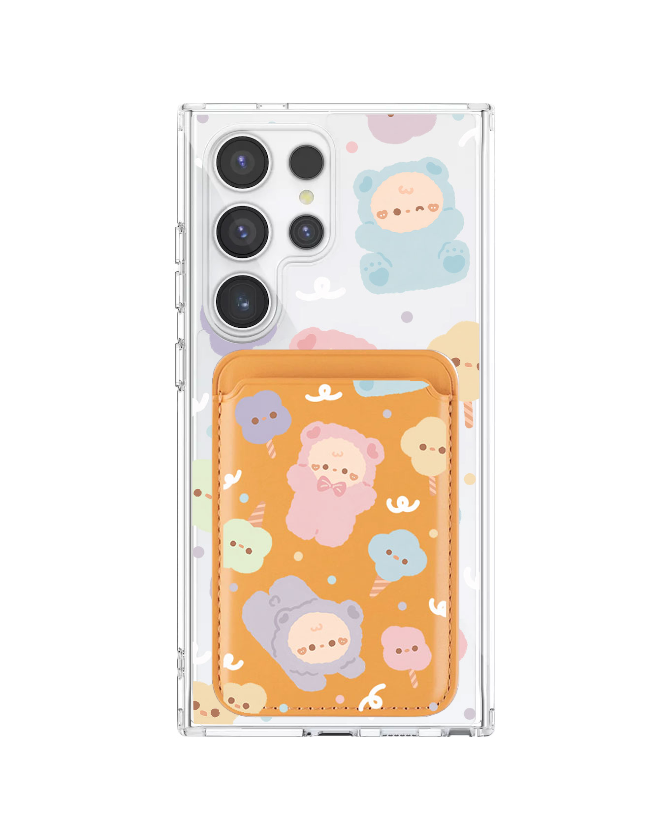 Android Magnetic Wallet Case - Cotton Teddy