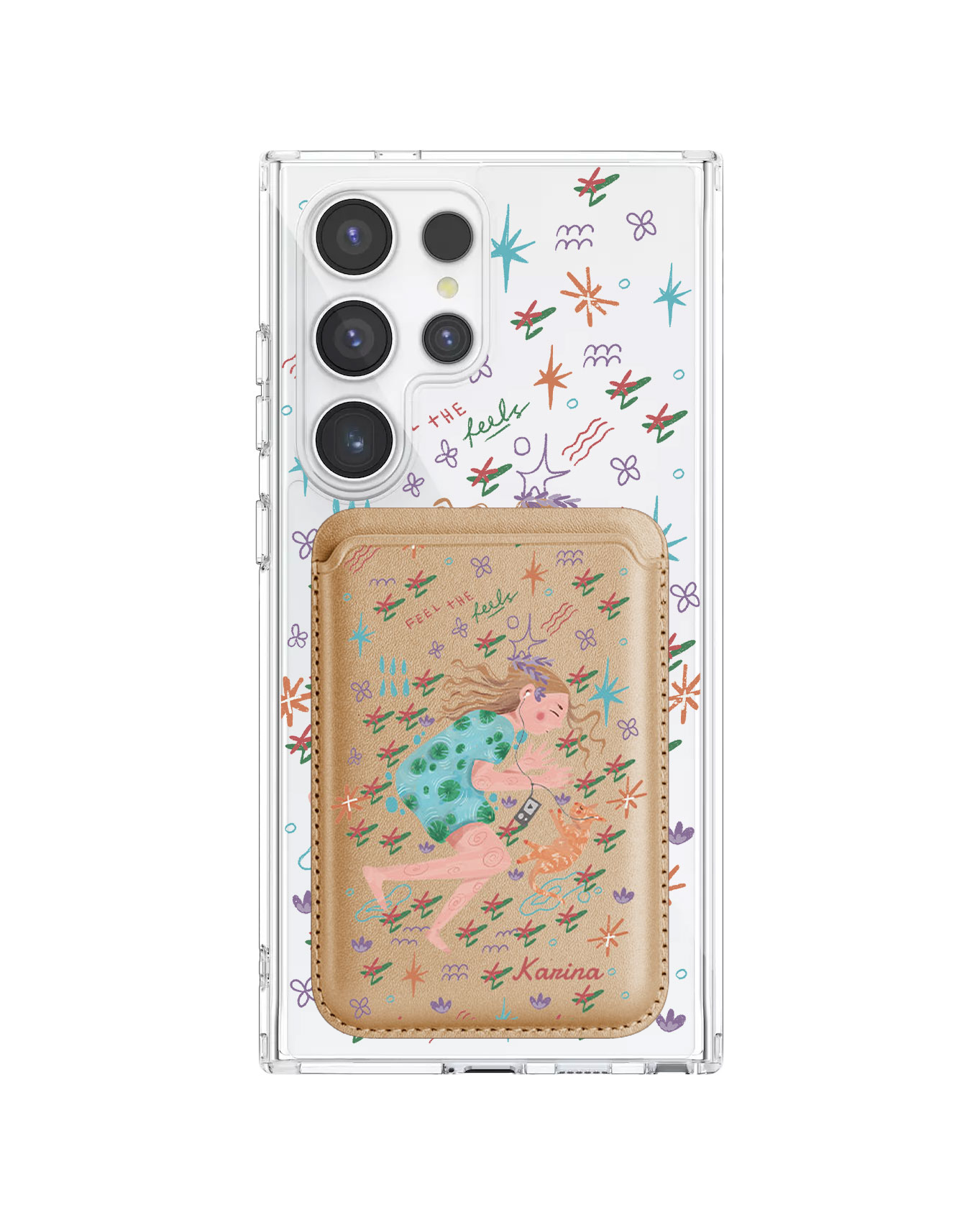 Android Magnetic Wallet Case - Feel the Feels