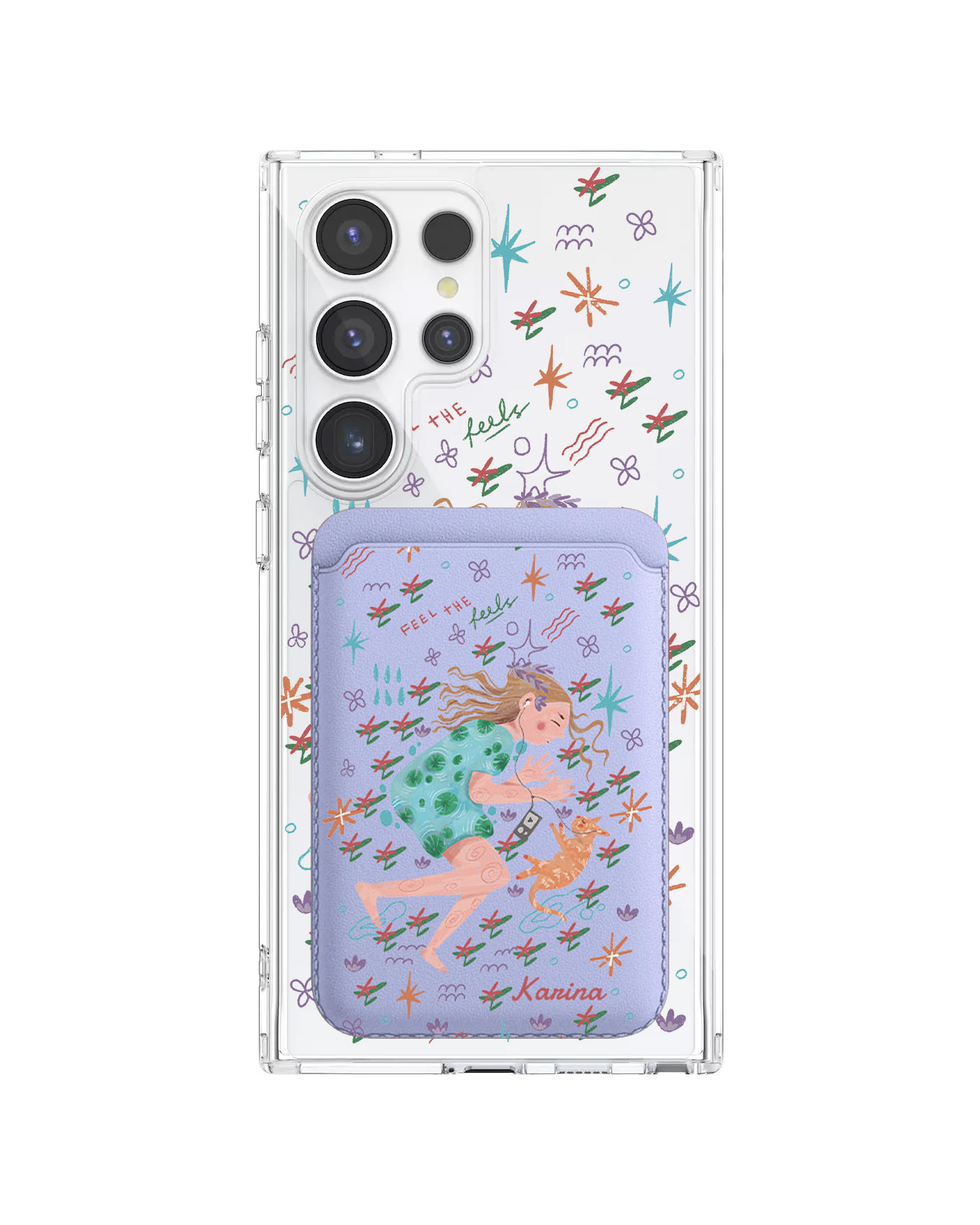 Android Magnetic Wallet Case - Feel the Feels