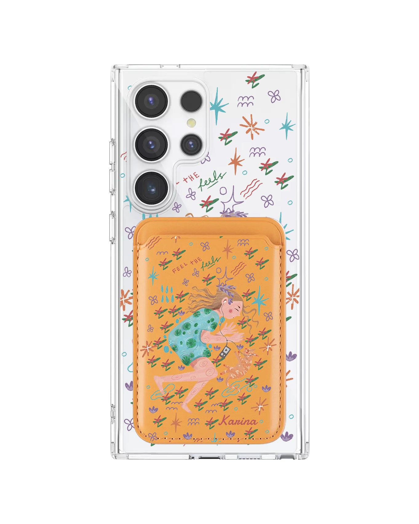 Android Magnetic Wallet Case - Feel the Feels