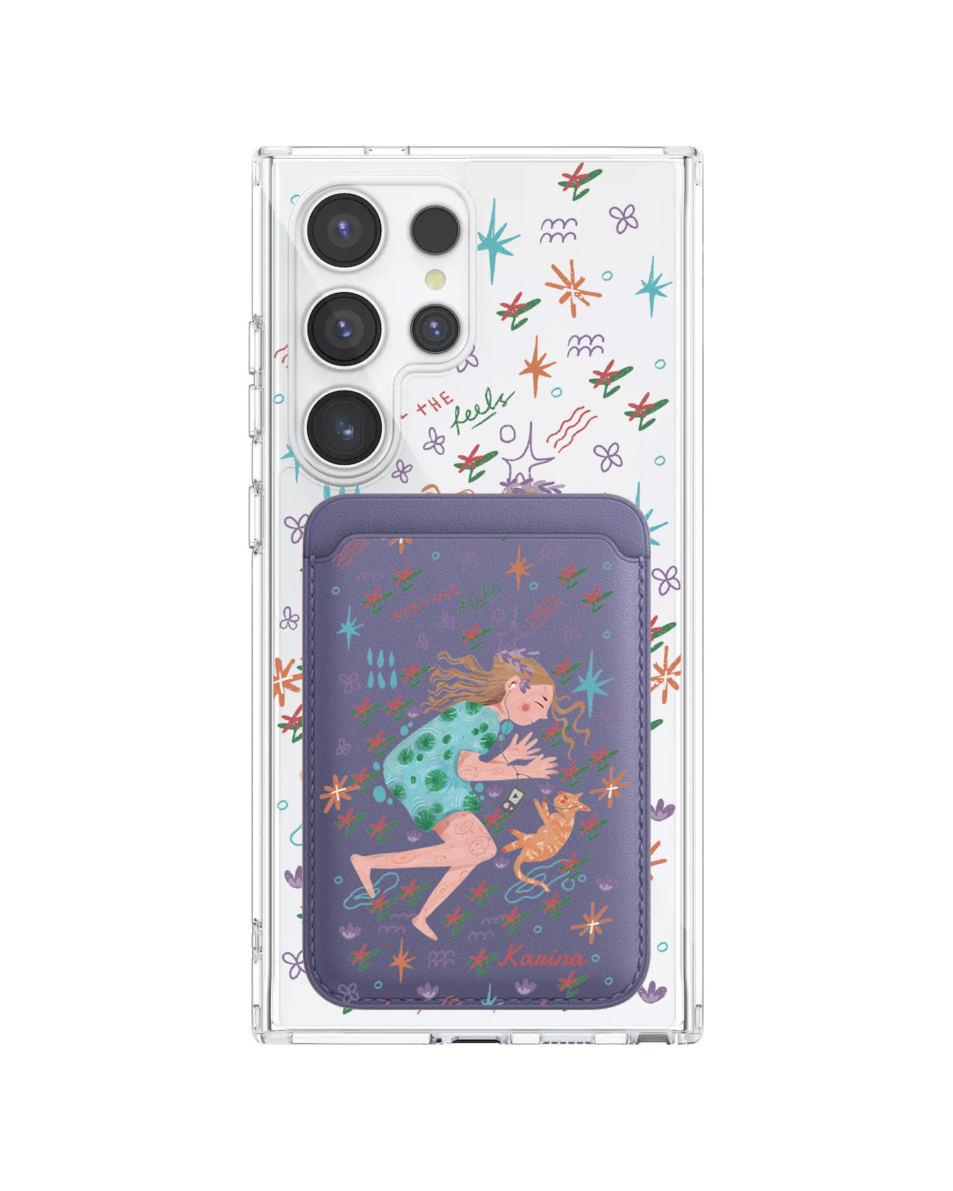 Android Magnetic Wallet Case - Feel the Feels
