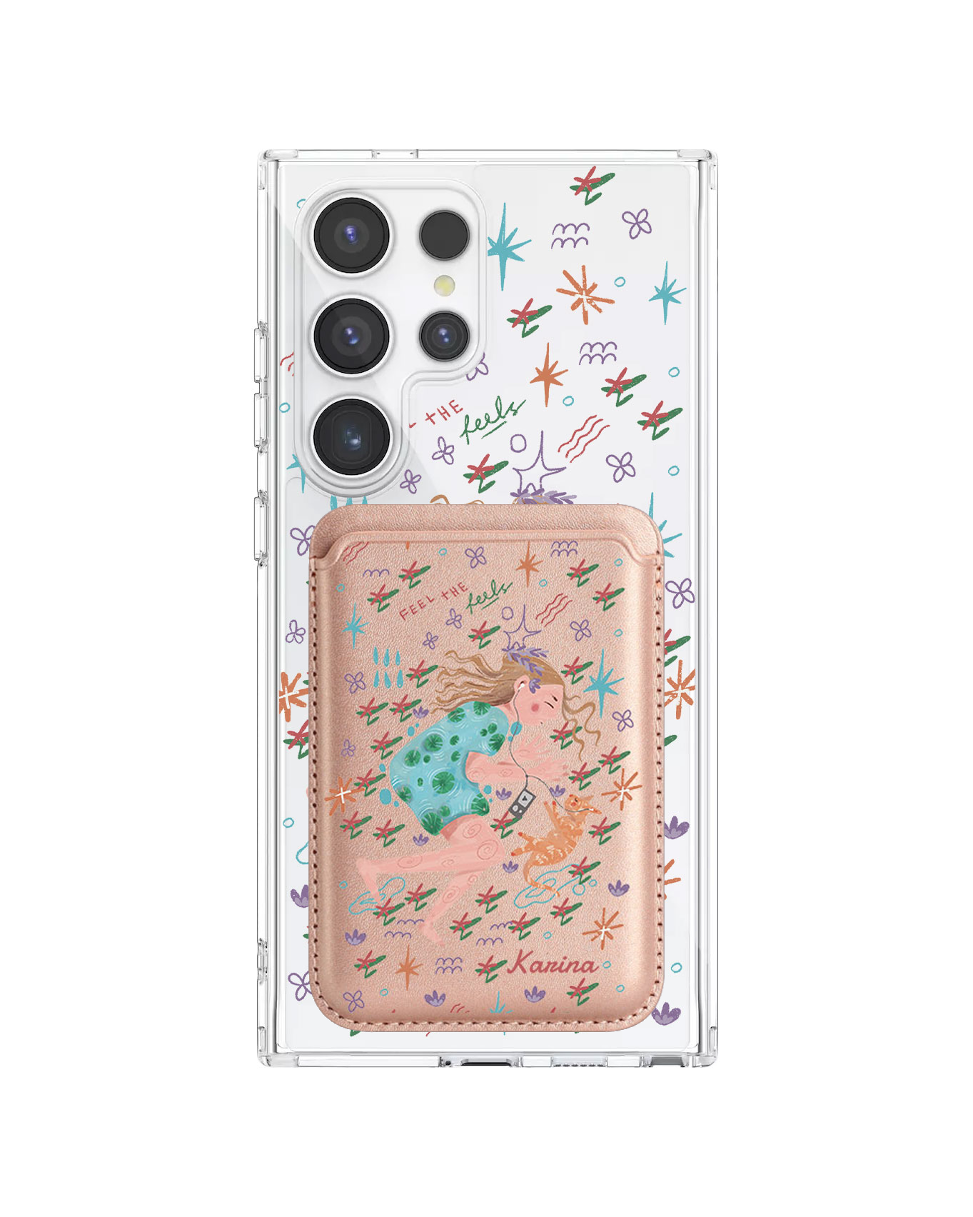 Android Magnetic Wallet Case - Feel the Feels