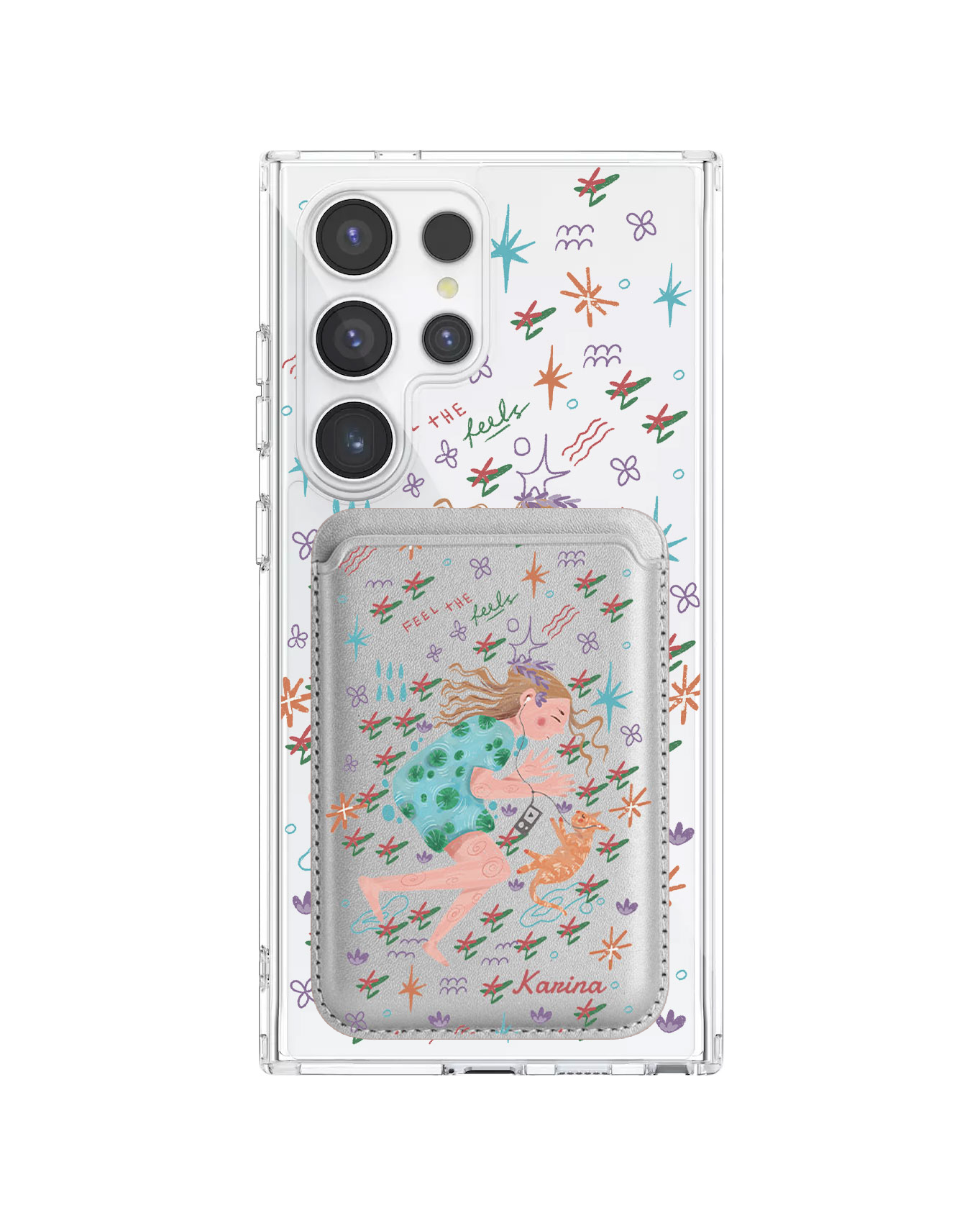 Android Magnetic Wallet Case - Feel the Feels