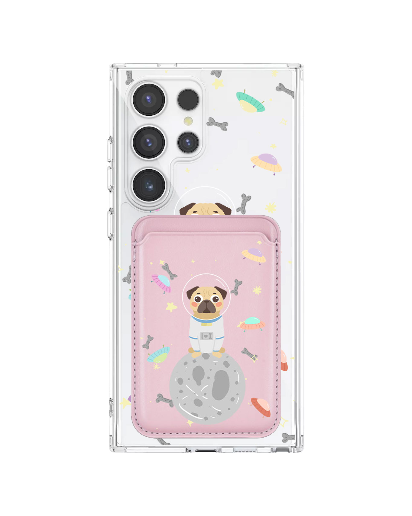 เคสกระเป๋าสตางค์แม่เหล็กสำหรับ Android - Pugstronaut