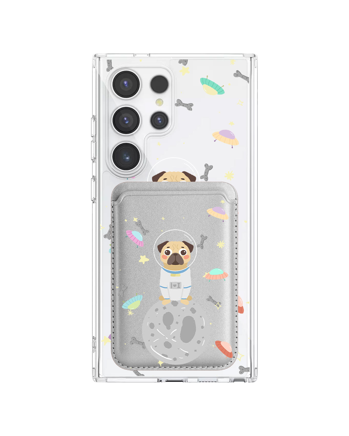 เคสกระเป๋าสตางค์แม่เหล็กสำหรับ Android - Pugstronaut