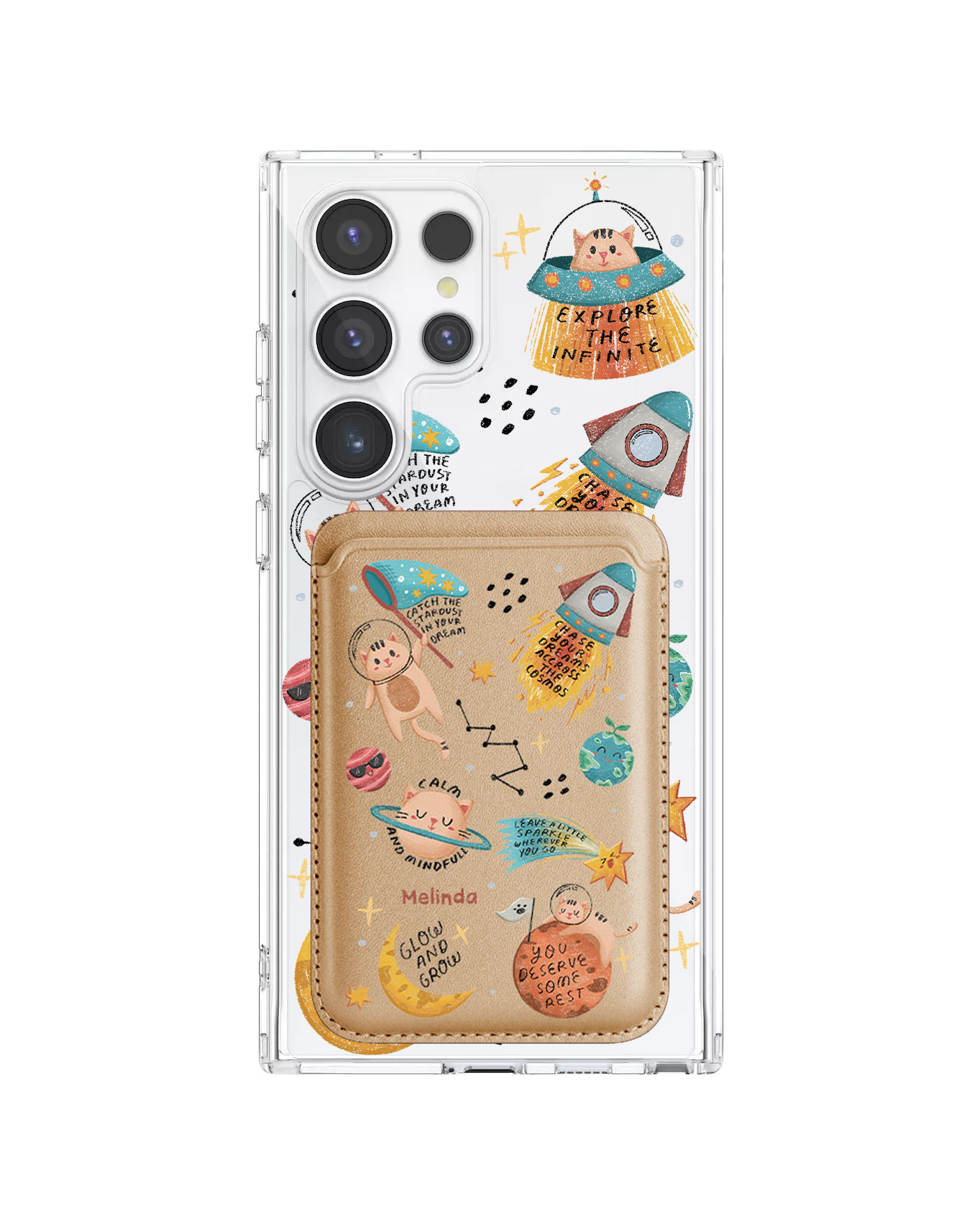 Android Magnetic Wallet Case - Spaceship