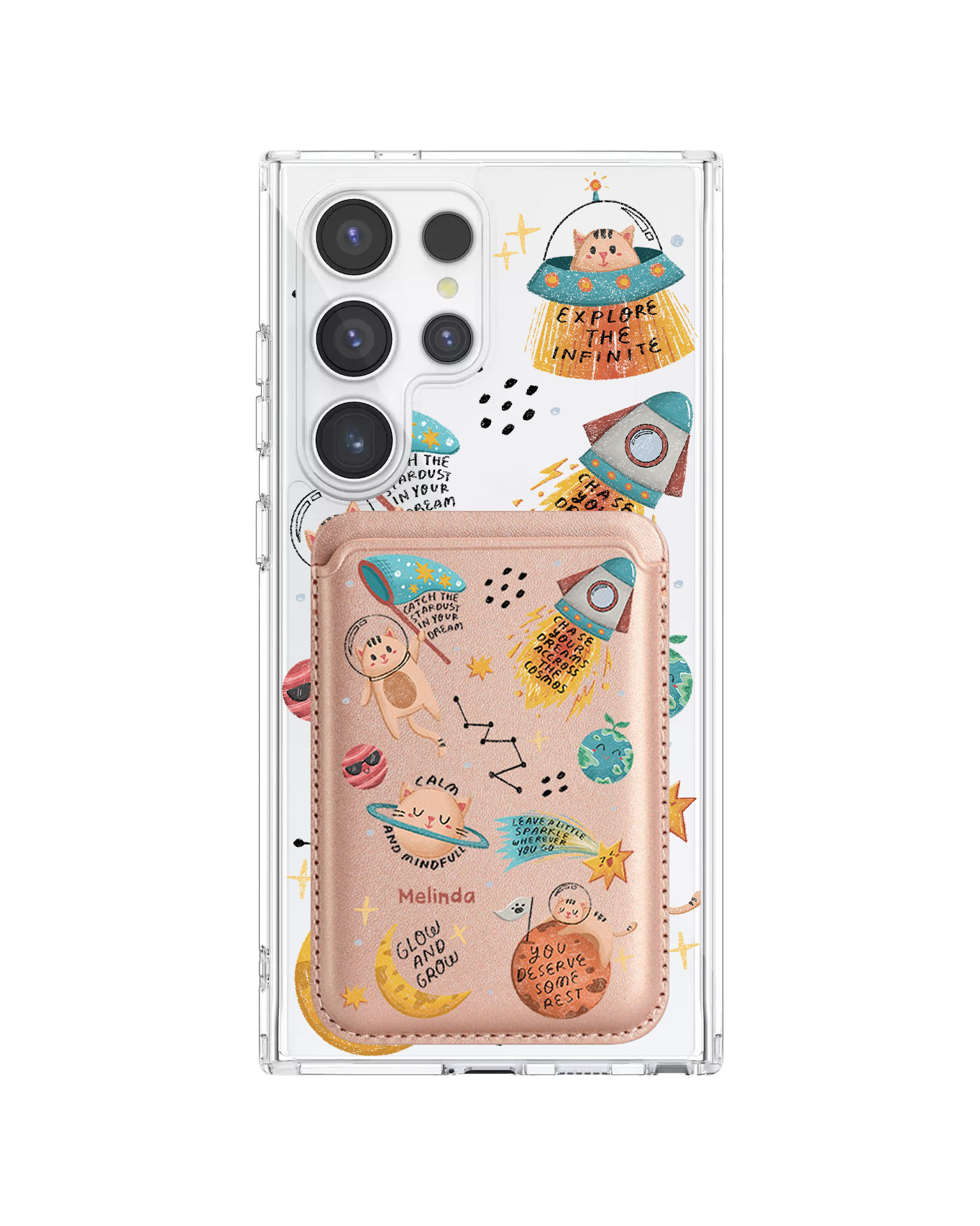 Android Magnetic Wallet Case - Spaceship