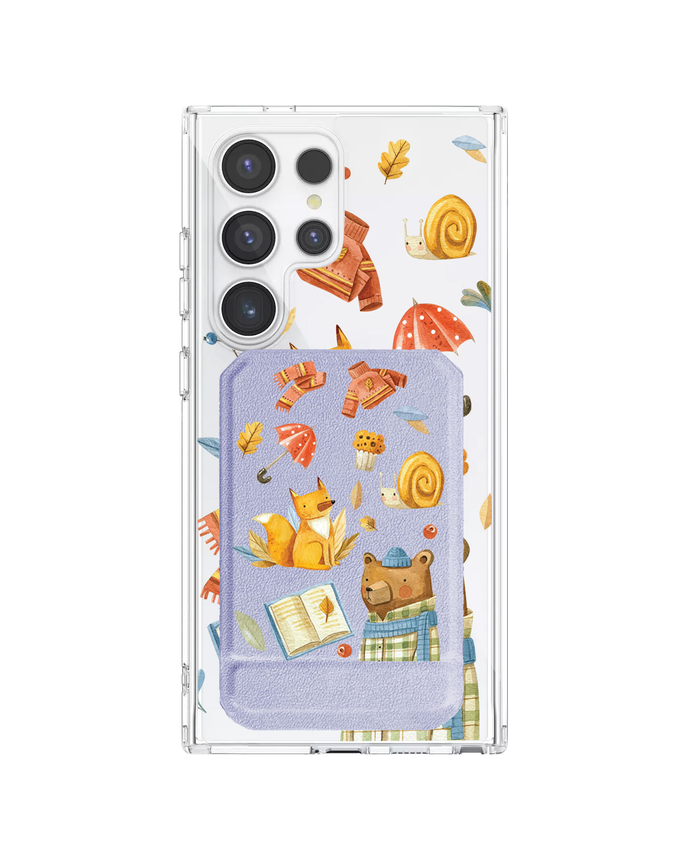 Android Magnetic Multifold Wallet - Bear & Fox