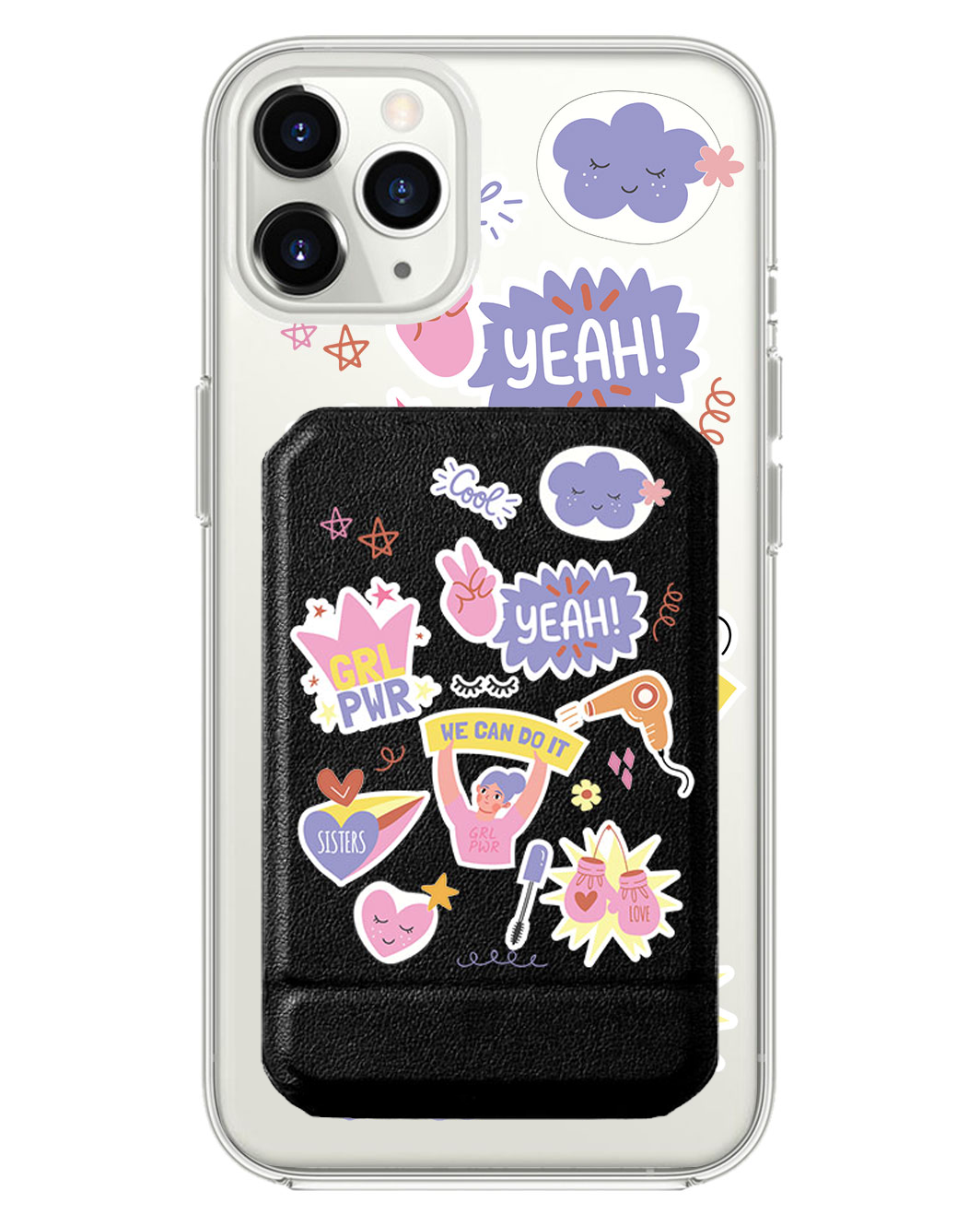iPhone Magnetic Multifold Wallet - Girl Power Sticker Pack