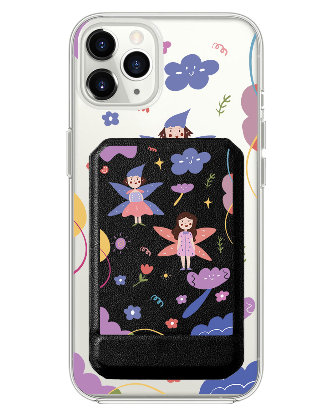 iPhone Magnetic Multifold Wallet - Fairy Pattern