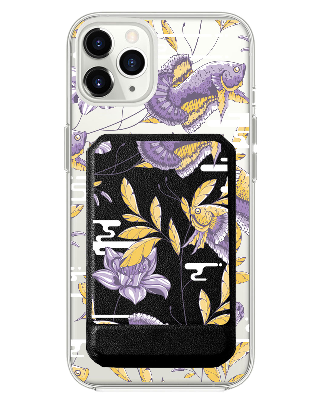 iPhone Magnetic Multifold Wallet - Fish & Floral 5.0