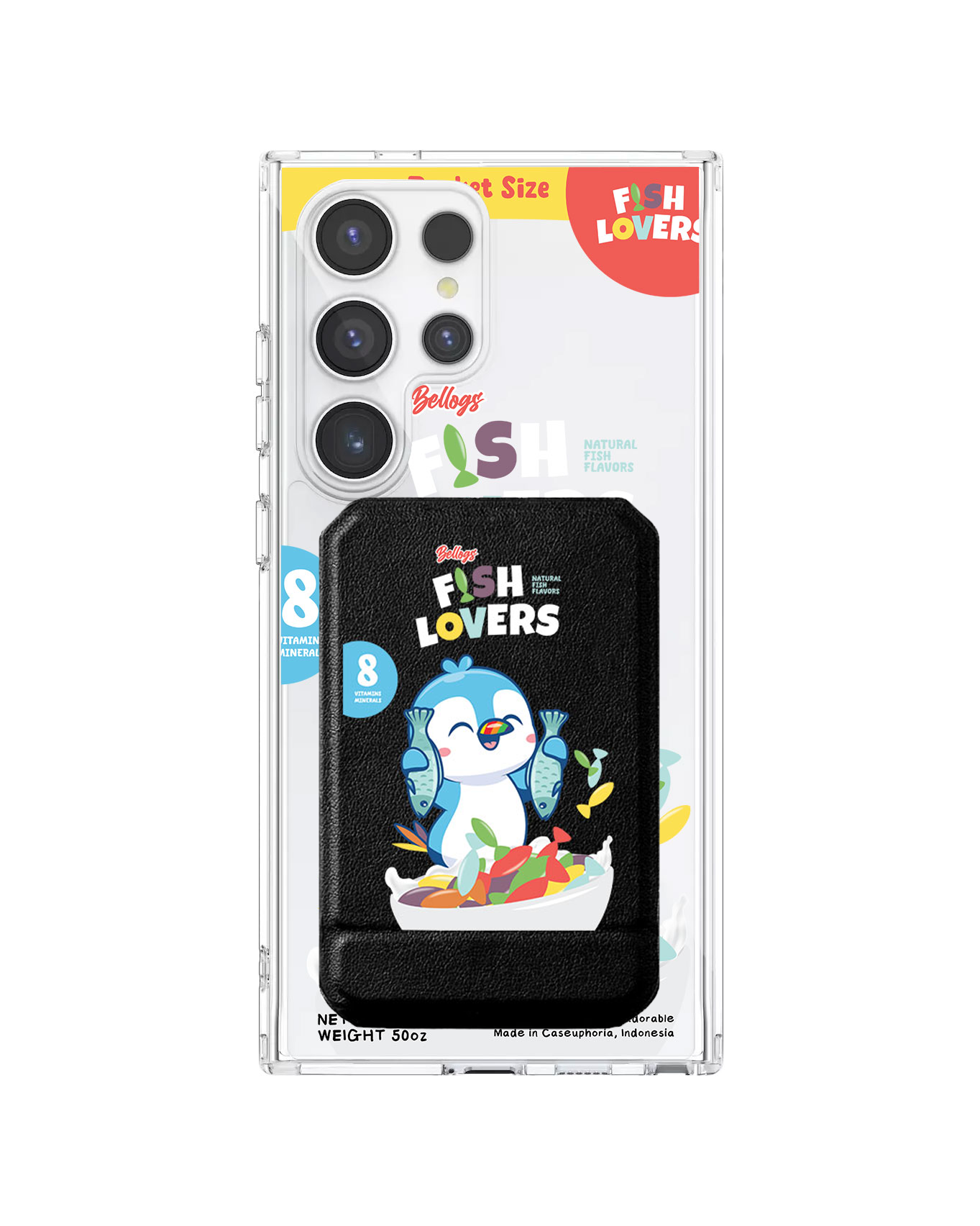 Android Magnetic Multifold Wallet - Fish Lovers