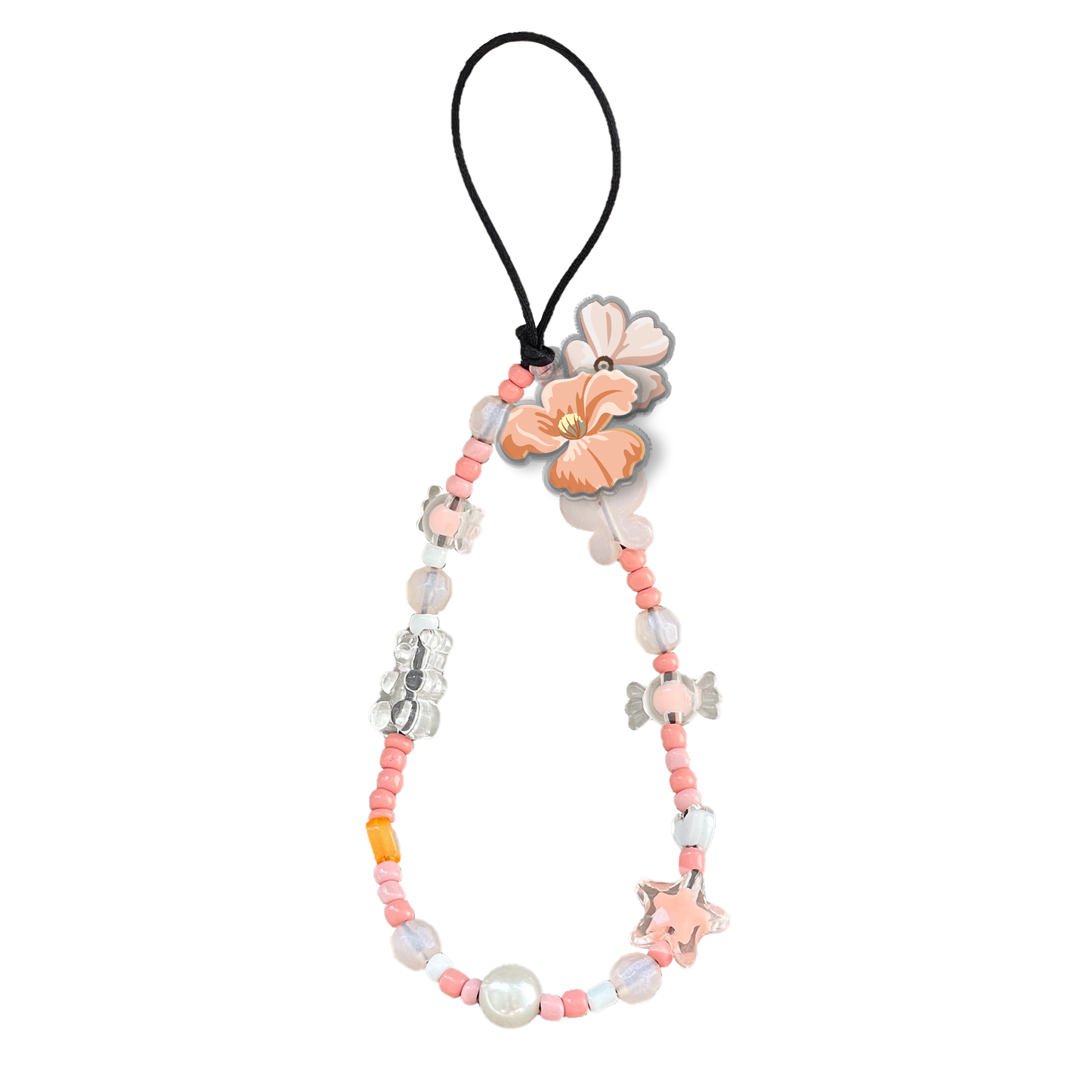 Beaded Strap with Acrylic Charm - Botanical Garden 1.0