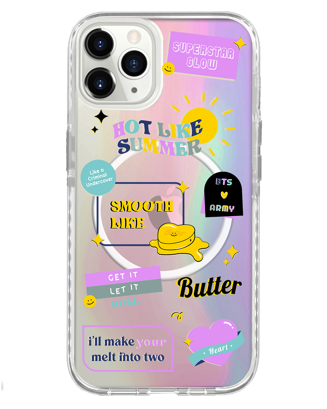 غطاء حماية خلفي للآيفون - مجموعة BTS Butter Stater Pack