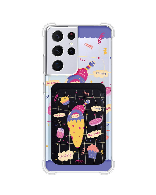 Android Magnetic Wallet Case - Candy Doodle