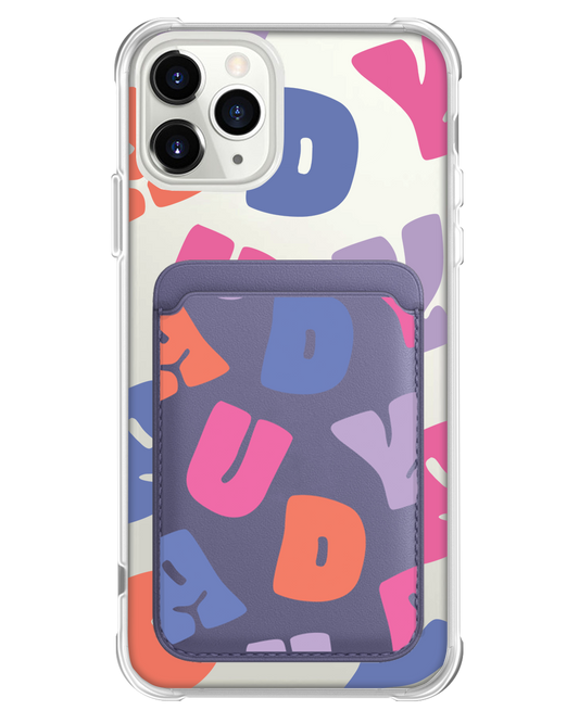 حافظة محفظة مغناطيسية للآيفون - شعار Chubby Monogram