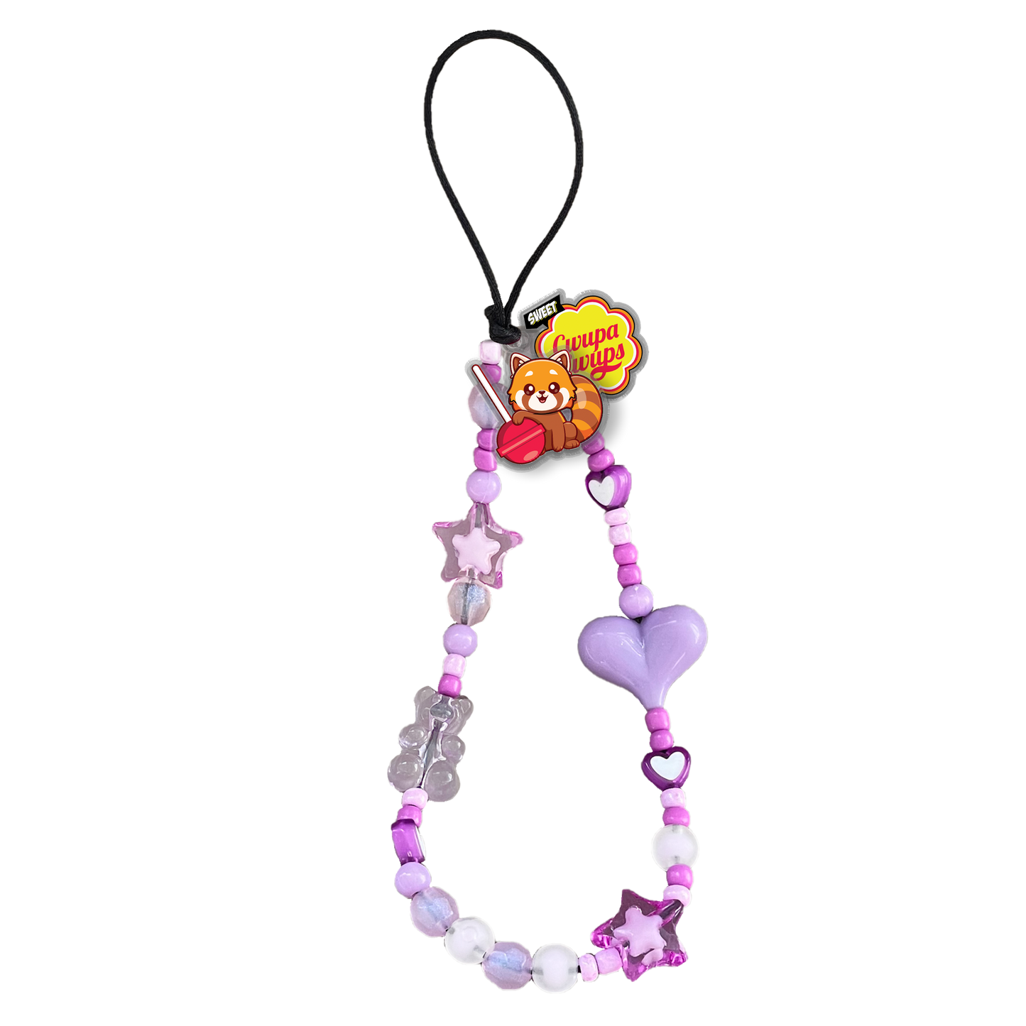 Beaded Strap with Acrylic Charm - Cwupa Cwups