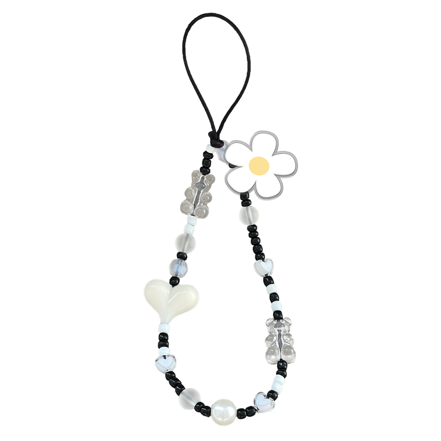 Beaded Strap with Acrylic Charm - Daisy 1.0