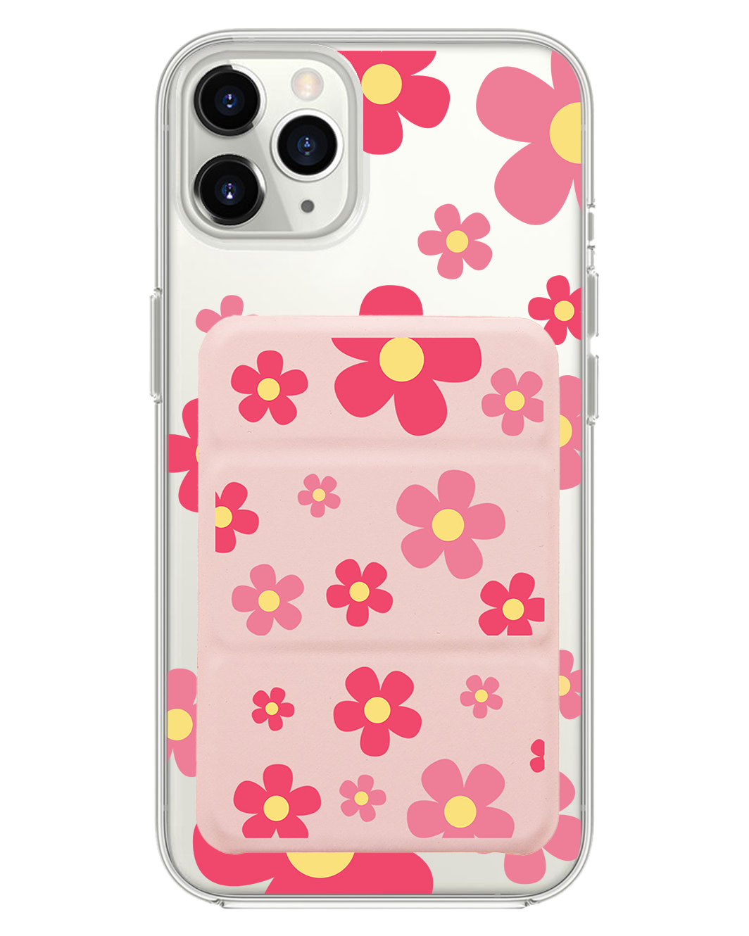 เคสพับสามทบแม่เหล็กสำหรับ iPhone - Daisy Blush