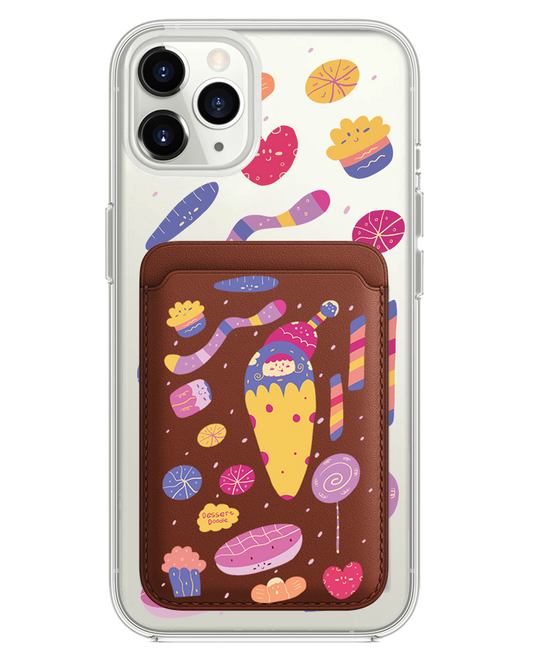 iPhone Magnetic Wallet Case - Dessert Doodle