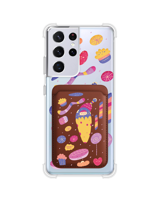 Android Magnetic Wallet Case - Dessert Doodle