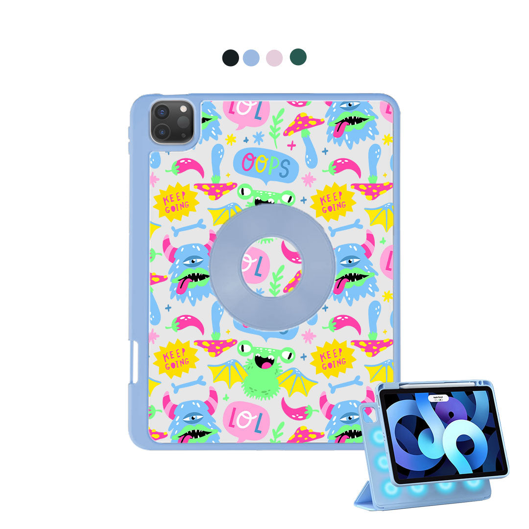 غطاء قابل للفصل لجهاز iPad - Monster Say Keep Going