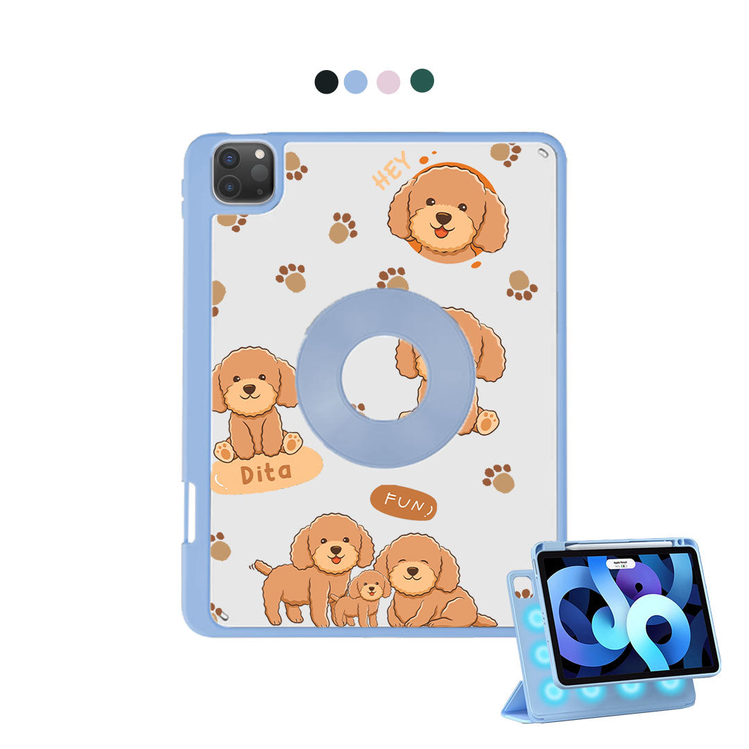 غطاء قابل للفصل لجهاز iPad - Poodle Squad 4.0