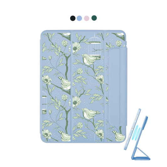 iPad Detachable Flip Cover - Lovebird Monochrome 4.0